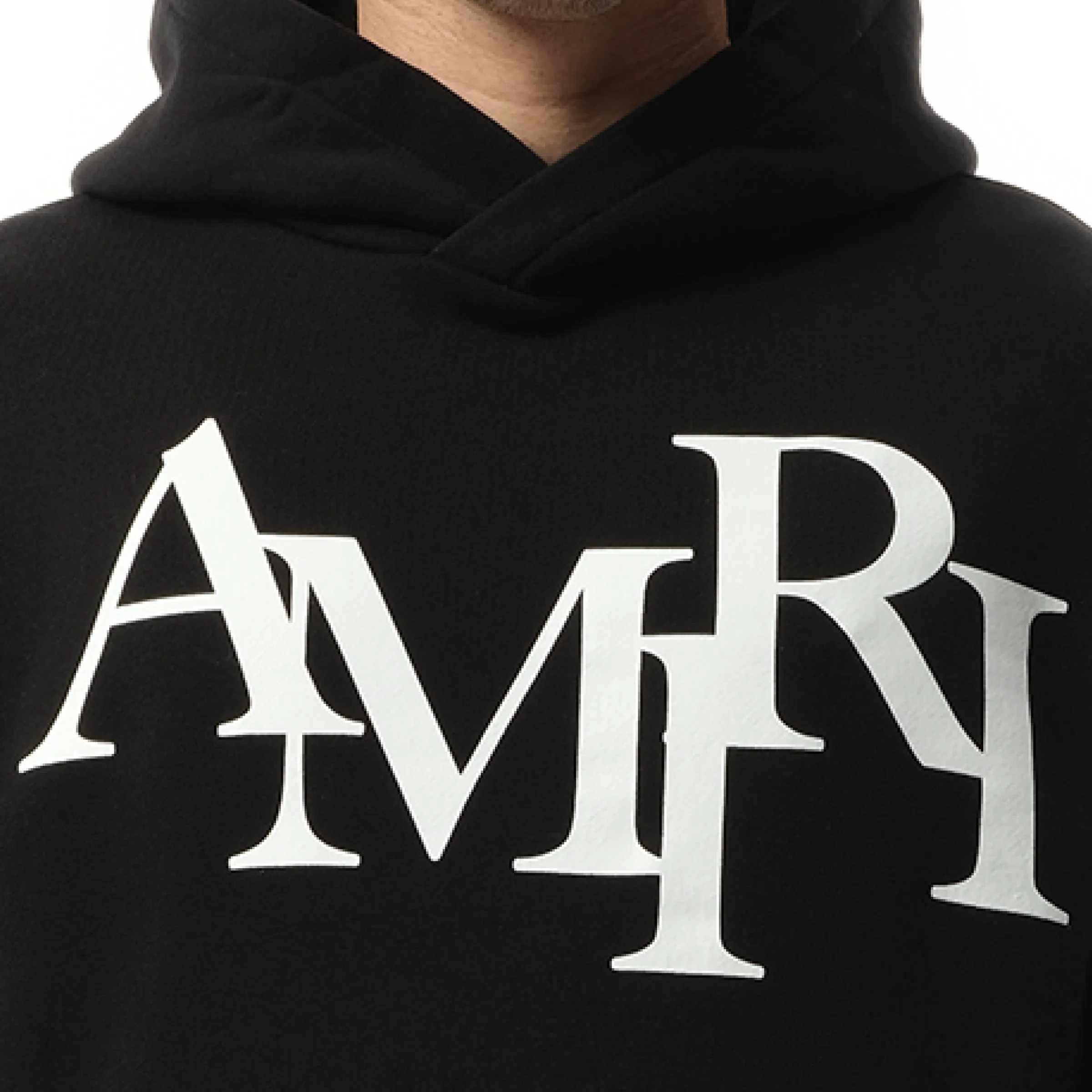 Amiri Staggered Hoodie in Black