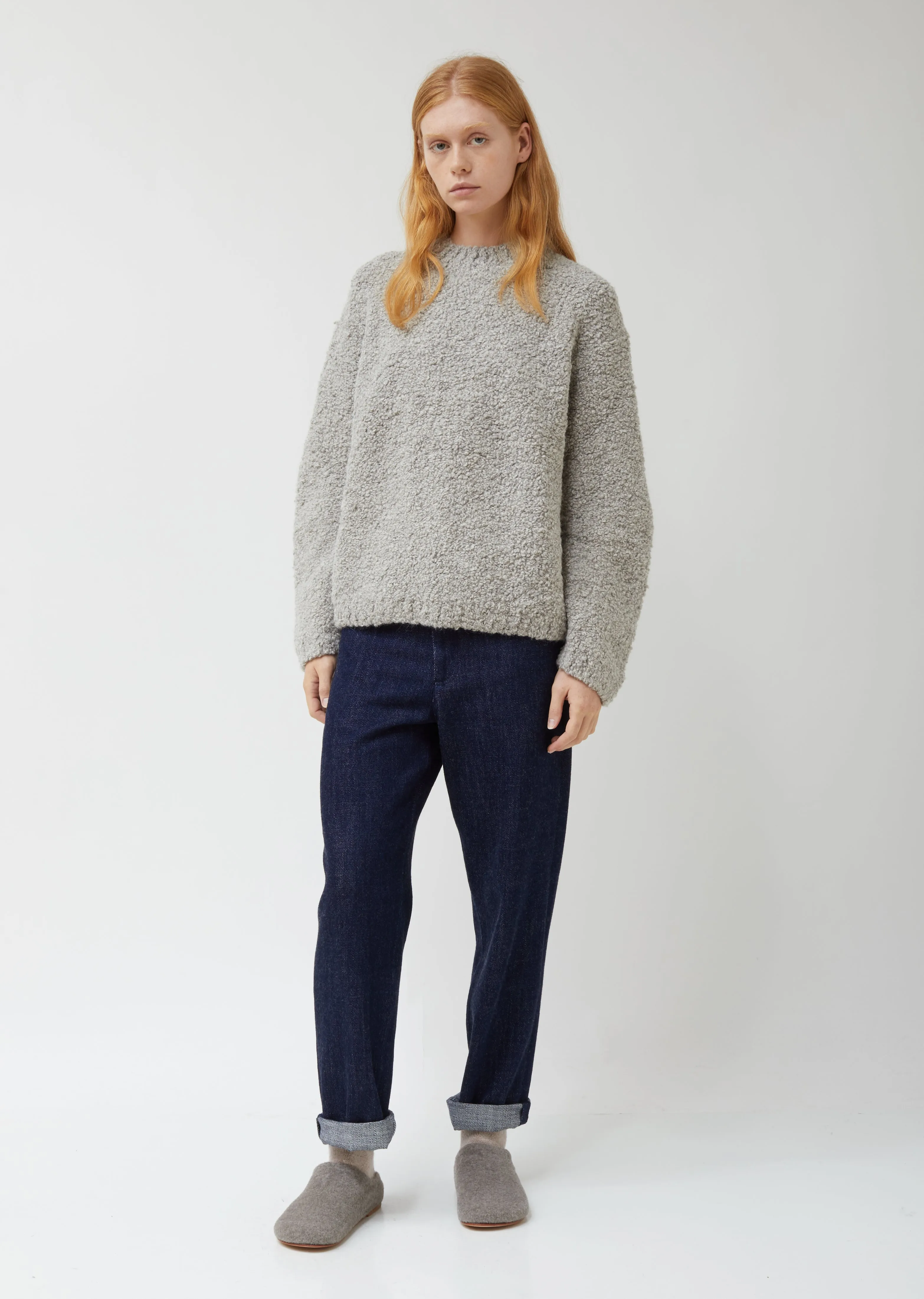 Astrakhan Pullover Crewneck Sweater