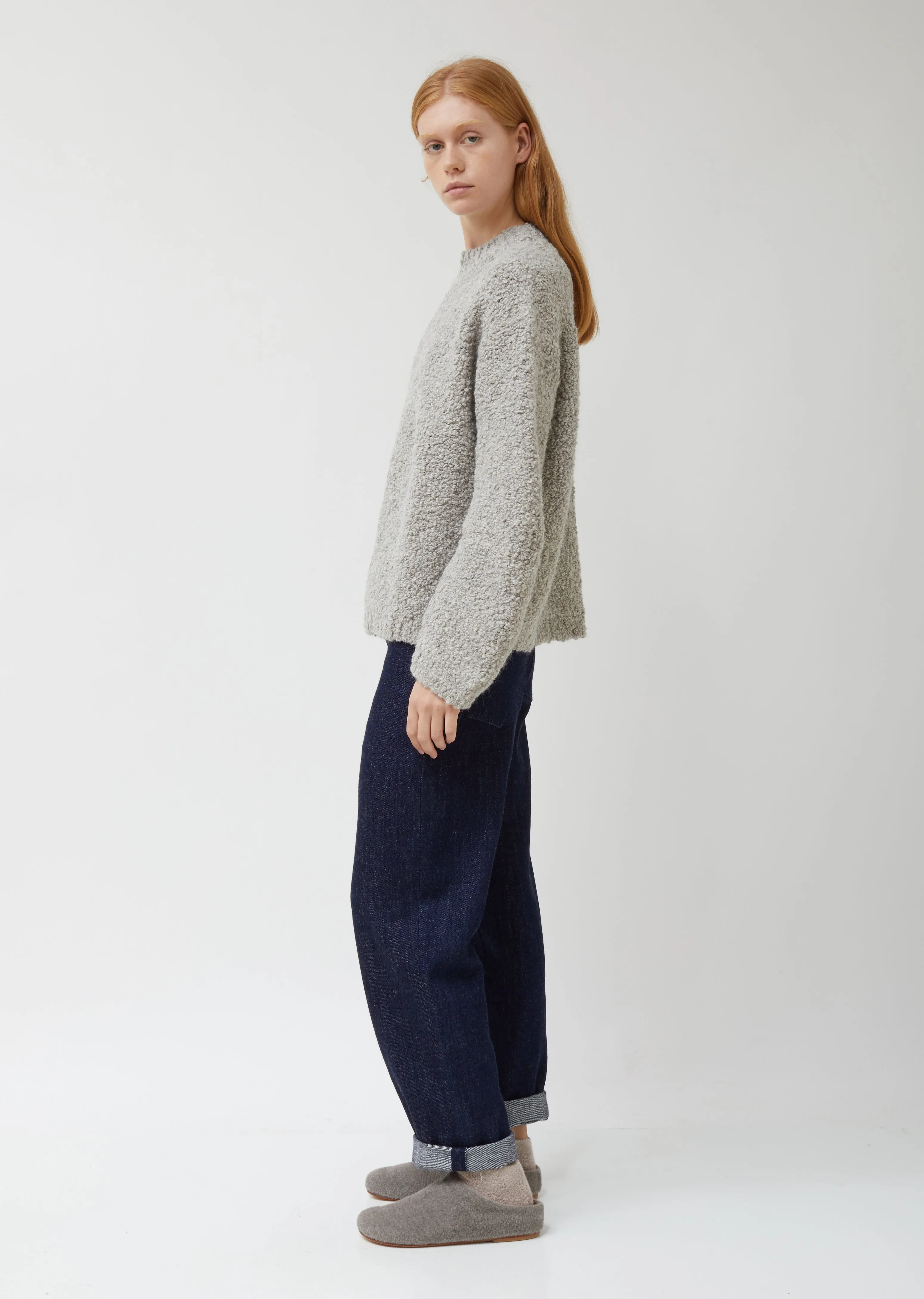 Astrakhan Pullover Crewneck Sweater