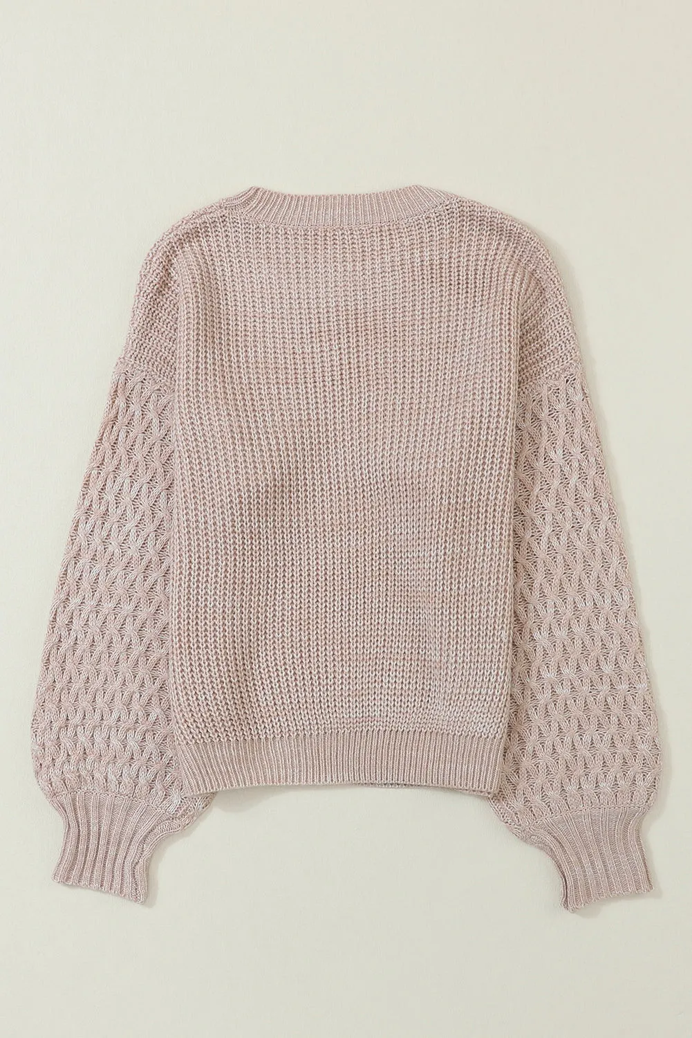 Cable Knit Drop Shoulder Sweater