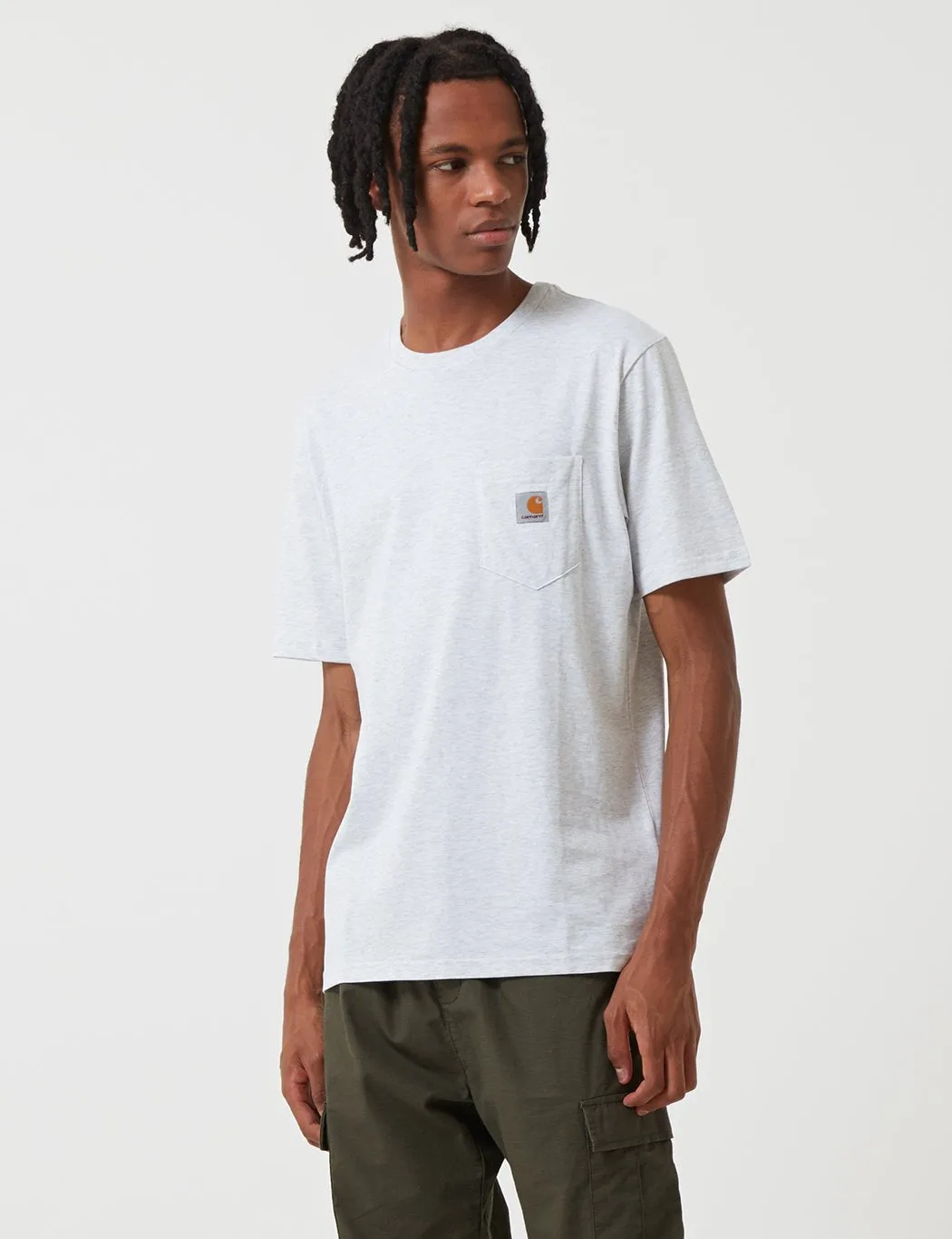 Carhartt-WIP Pocket T-Shirt - Ash Heather Grey