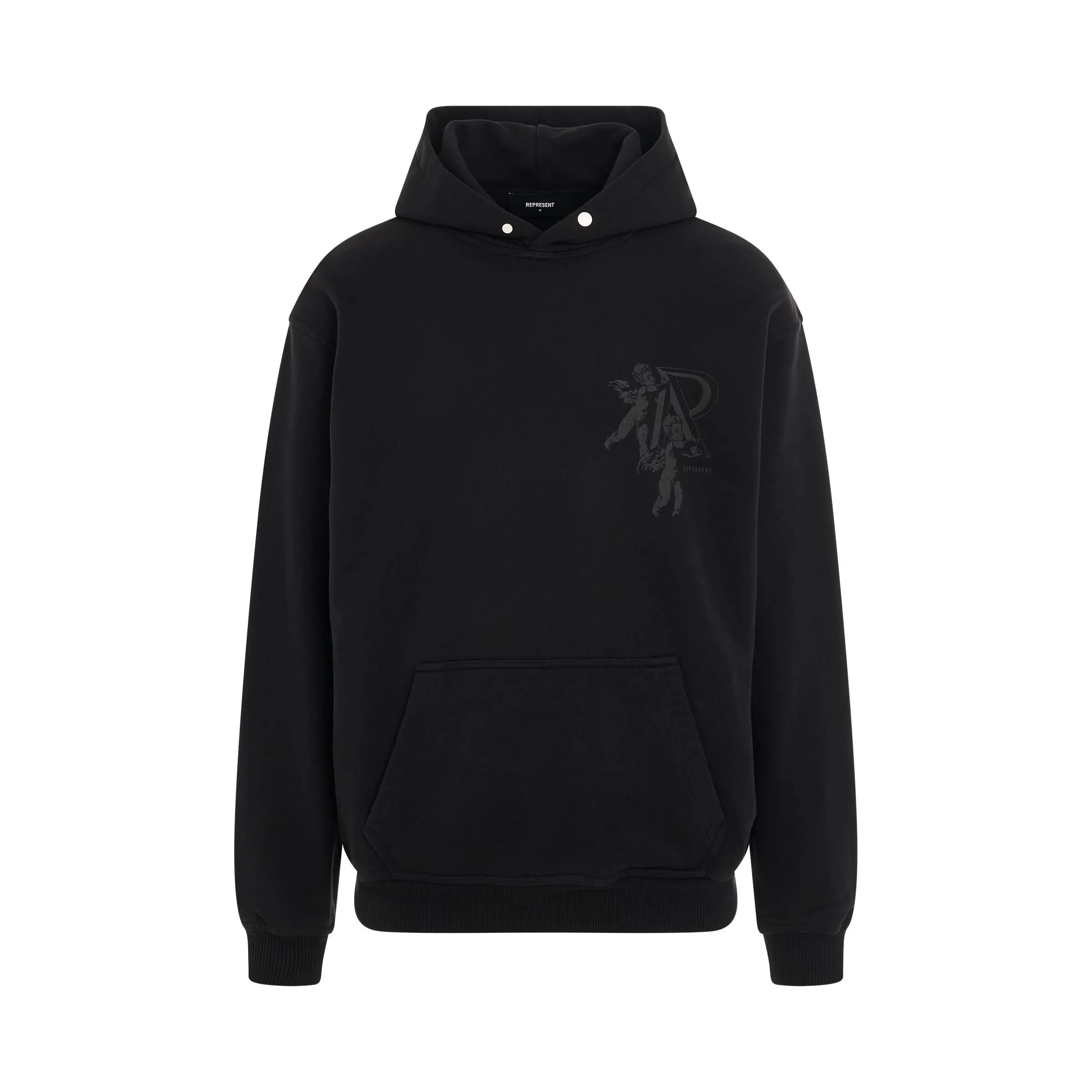 Cherub Initial Hoodie in Black