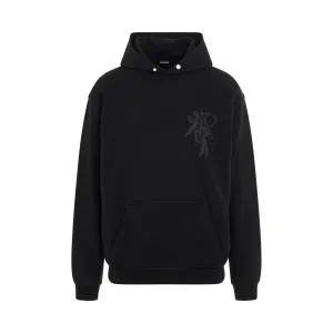 Cherub Initial Hoodie in Black