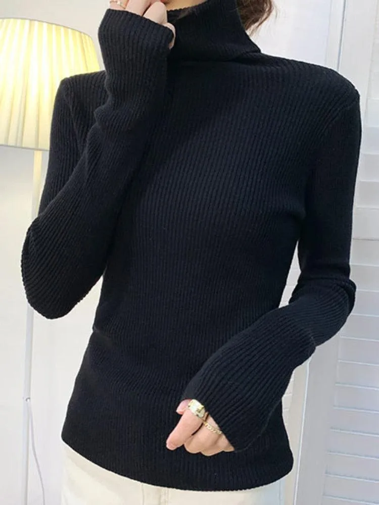 Chic Knitted Turtleneck Sweater: Perfect for Cozy Autumn Days