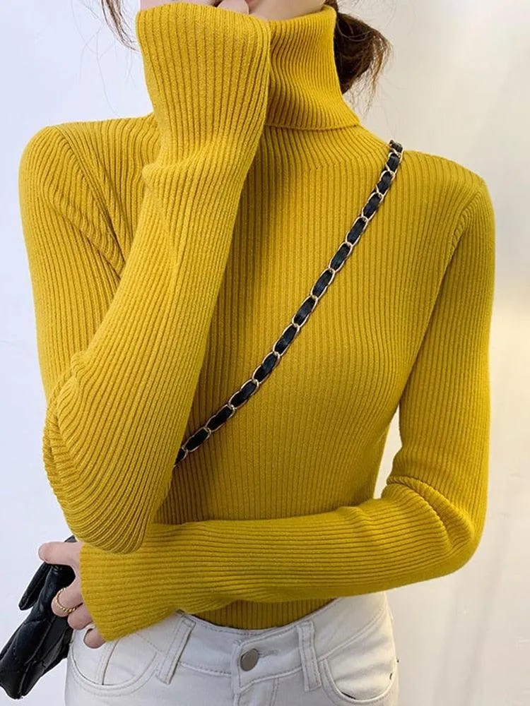 Chic Knitted Turtleneck Sweater: Perfect for Cozy Autumn Days