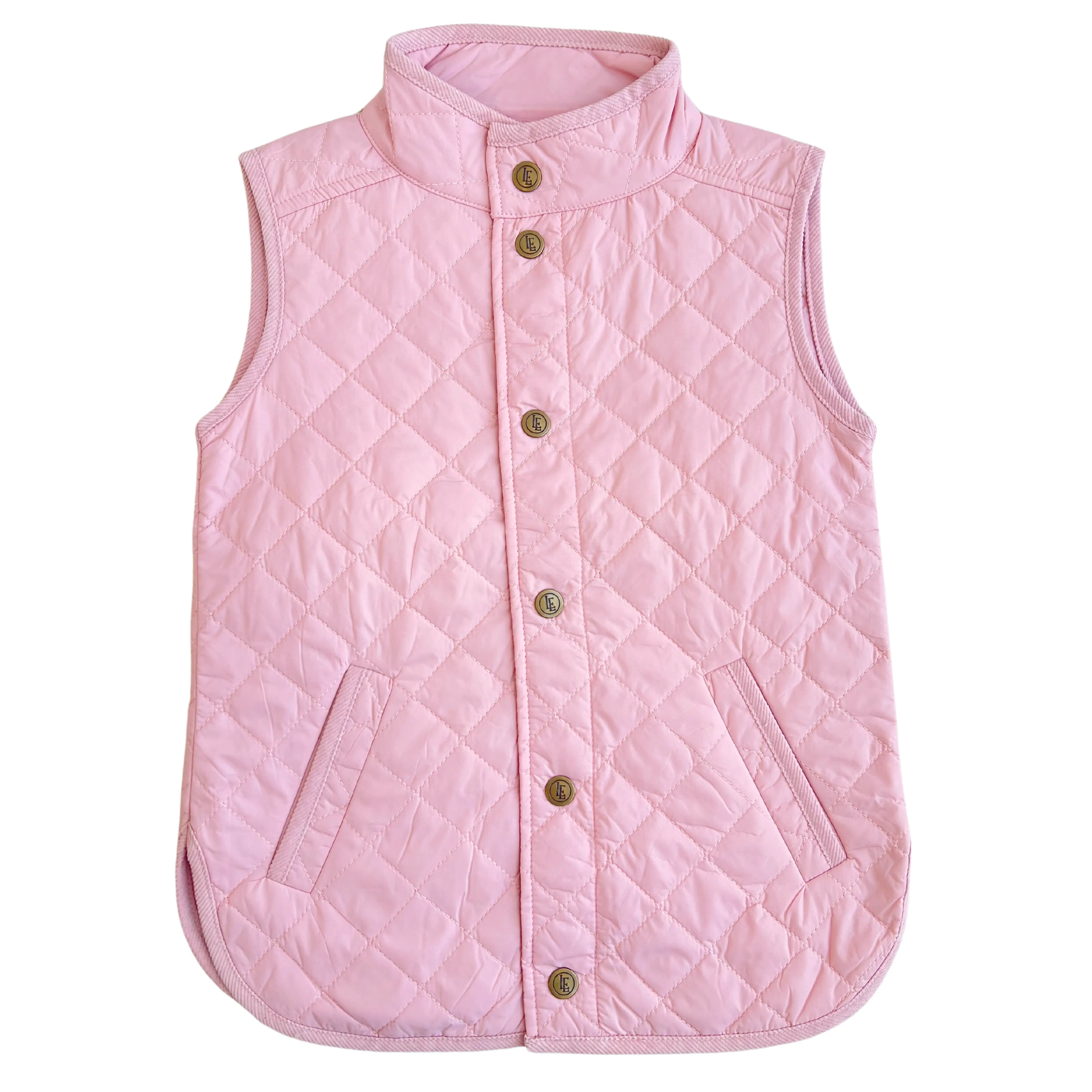 Classic Quilted Vest - Light Pink