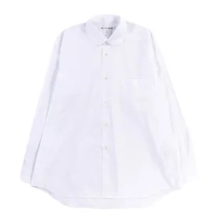 COMME DES GARCONS SHIRT FOREVER B217 WIDE CLASSIC ROUNDED COLLAR WHITE