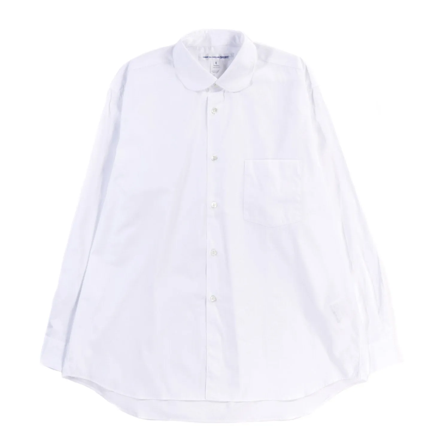 COMME DES GARCONS SHIRT FOREVER B217 WIDE CLASSIC ROUNDED COLLAR WHITE