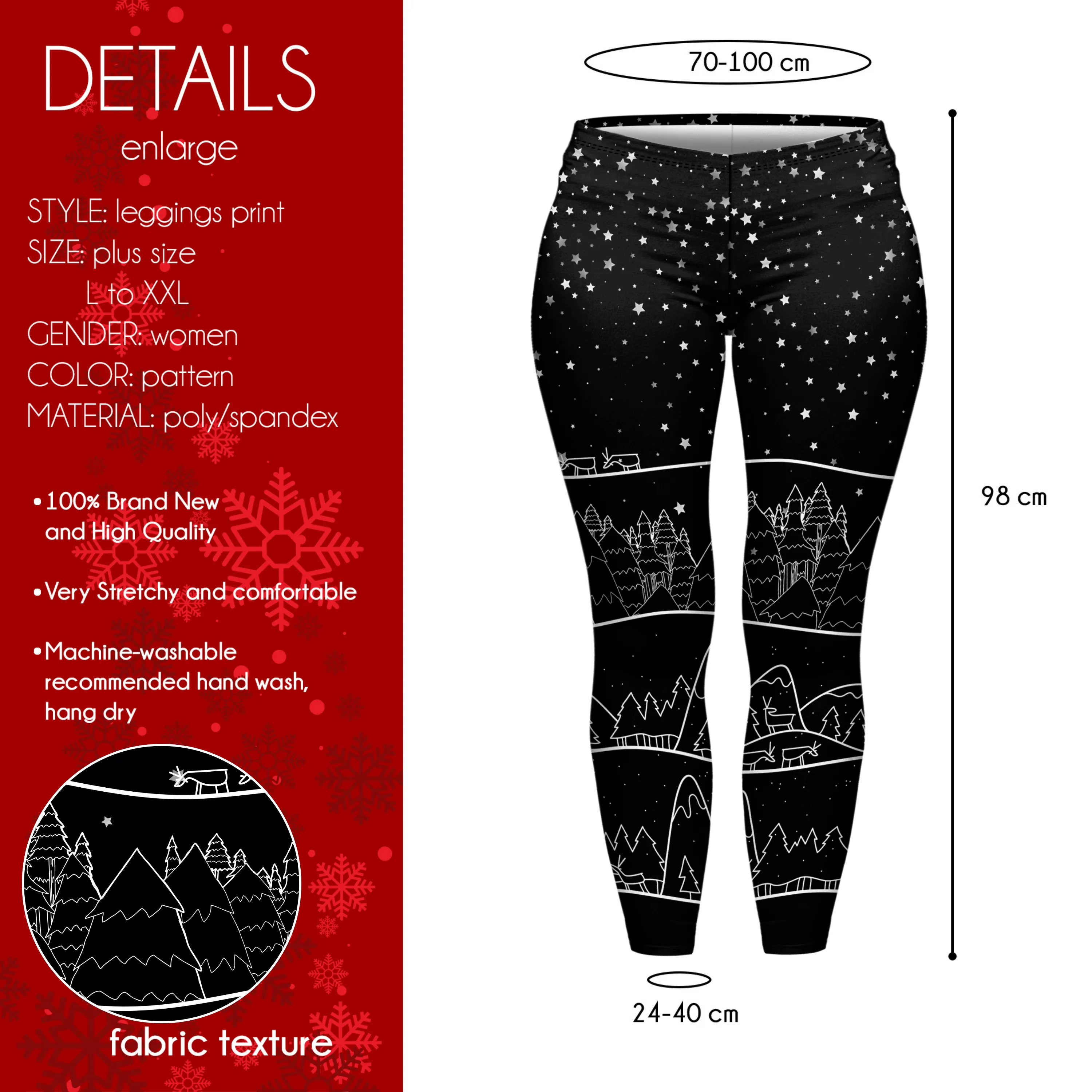 Curve Leggings (14-18 UK Size) - Dark Forest