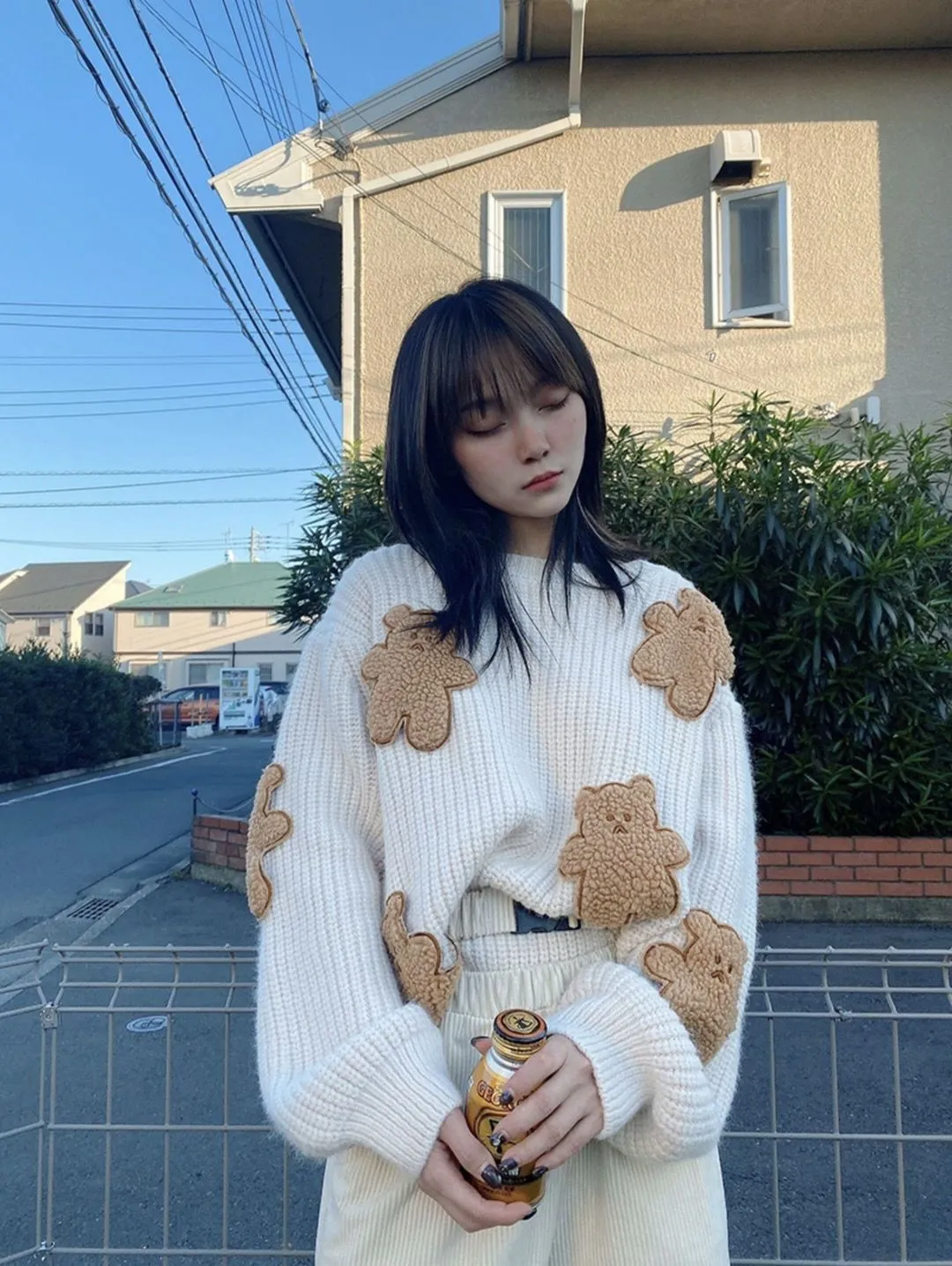 Dusty Bear Knitted Pullover