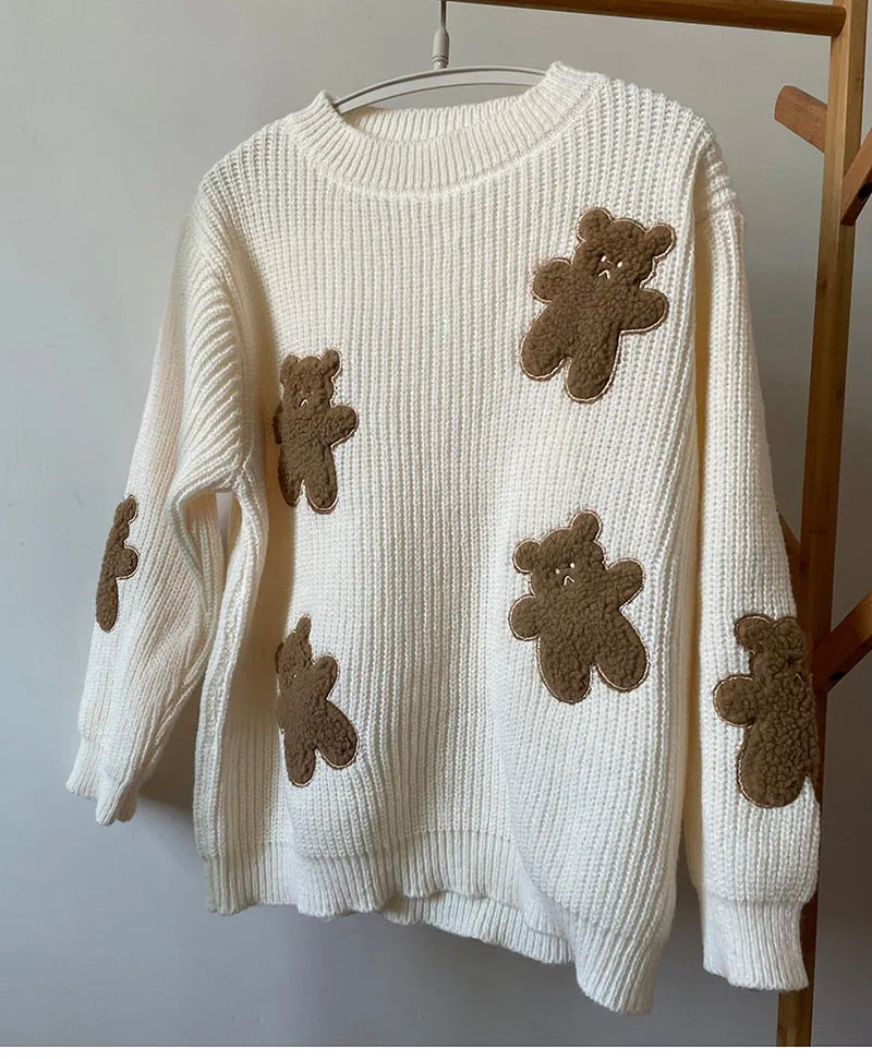 Dusty Bear Knitted Pullover