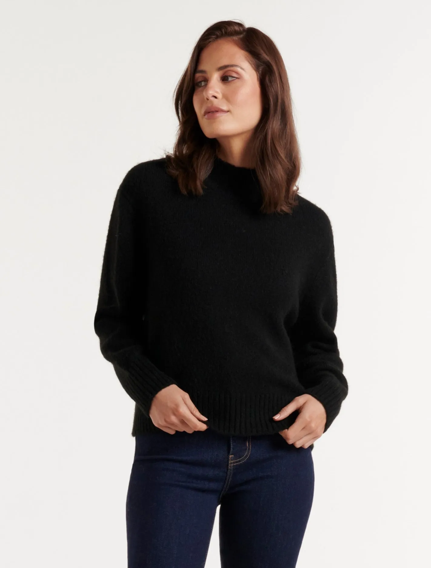 Elena Petites Stand Neck Essential Knit Jumper