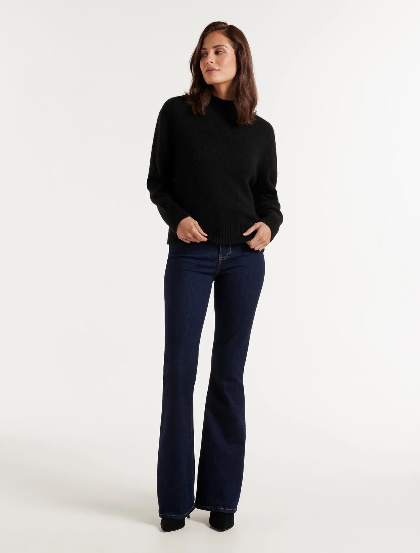 Elena Petites Stand Neck Essential Knit Jumper