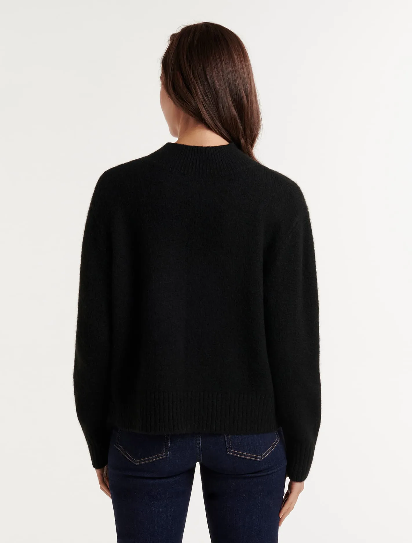 Elena Petites Stand Neck Essential Knit Jumper