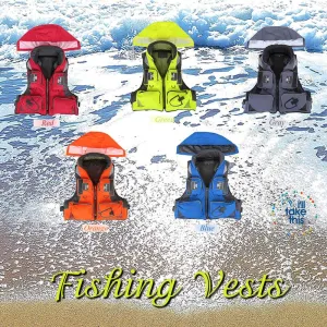 Fishing Vests Suit Fly, Boat or Rock Fishing built-in buoyancy ideal Safety Jacket for All fishermen