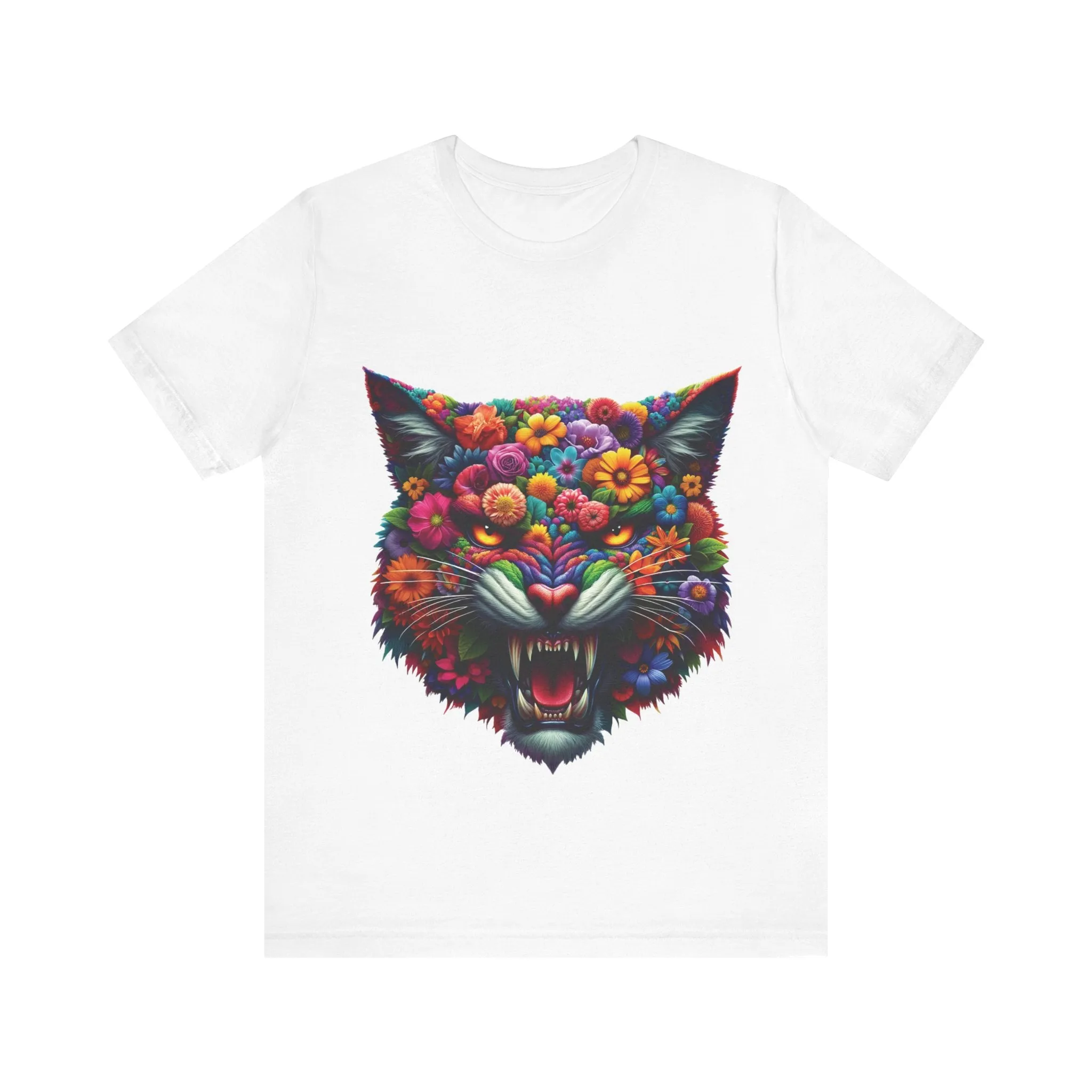 Floral Feral Cat T-shirt