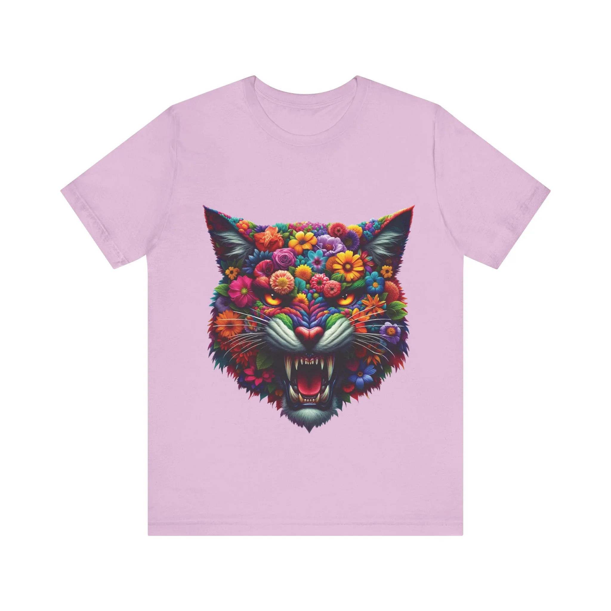 Floral Feral Cat T-shirt