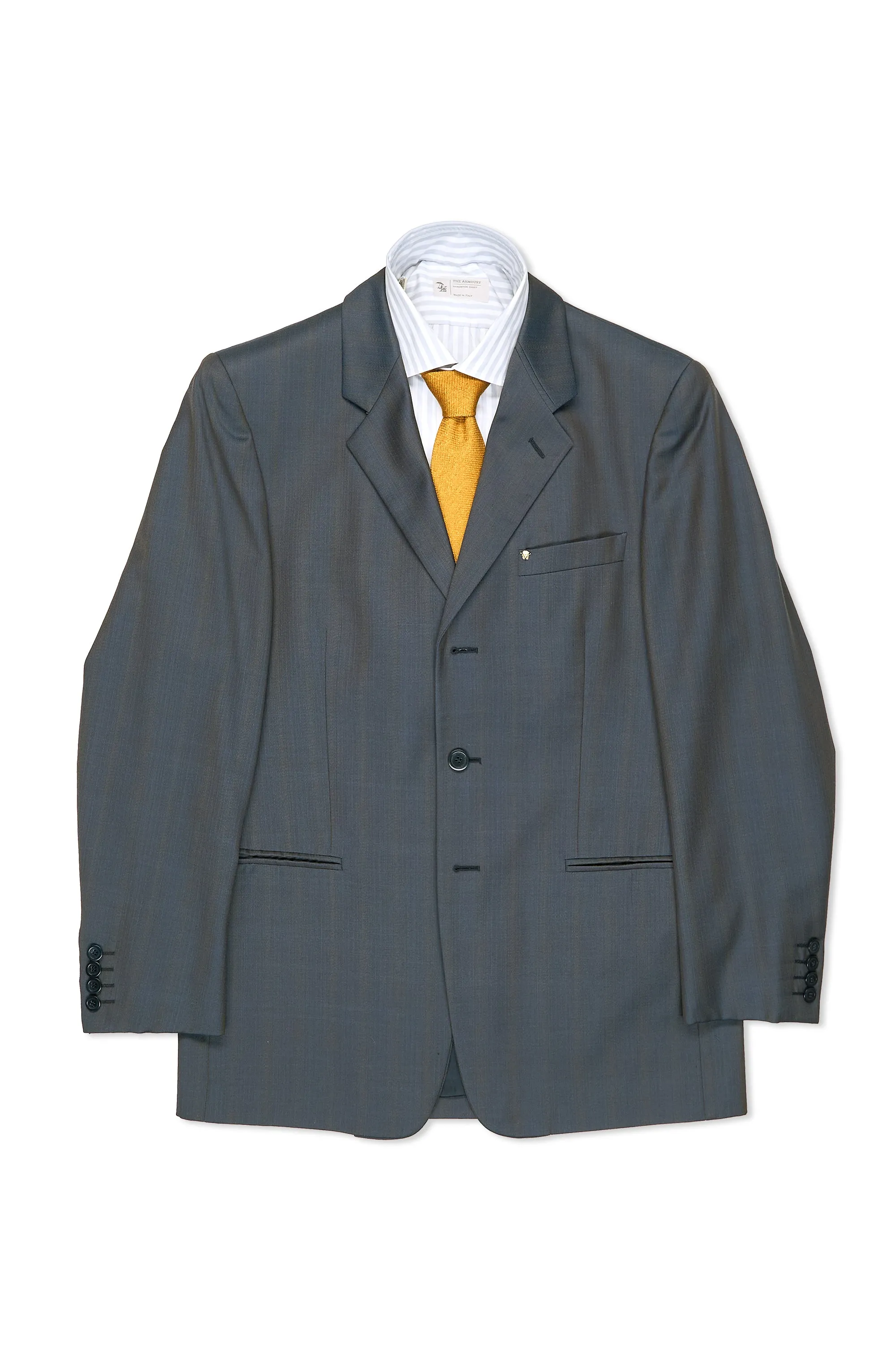 Gianni Versace Blue Green with Yellow Wool Sport Coat