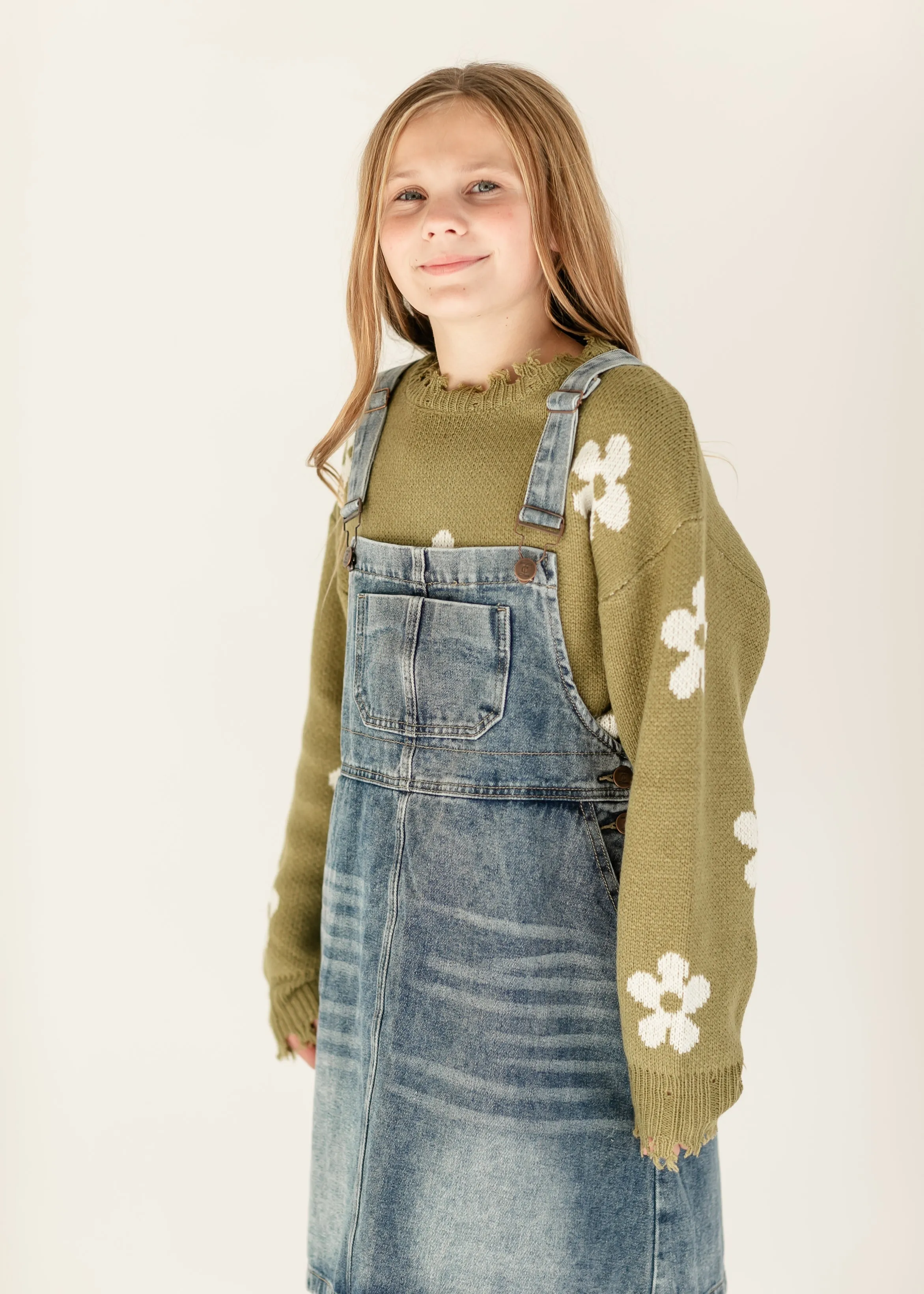 Girl's Blakely Denim Overall Dress