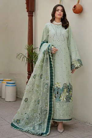 Green Lawn Dress - Bahaar Luxury Lawn '23 by Mariyam's - Amani B-1011