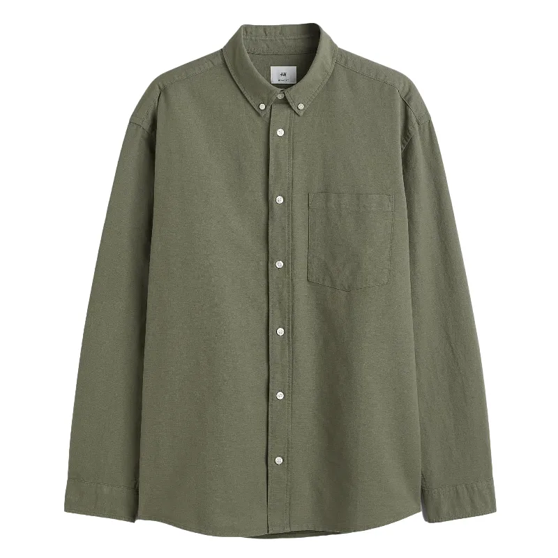 H&M Relaxed Fit Shirt, Khaki