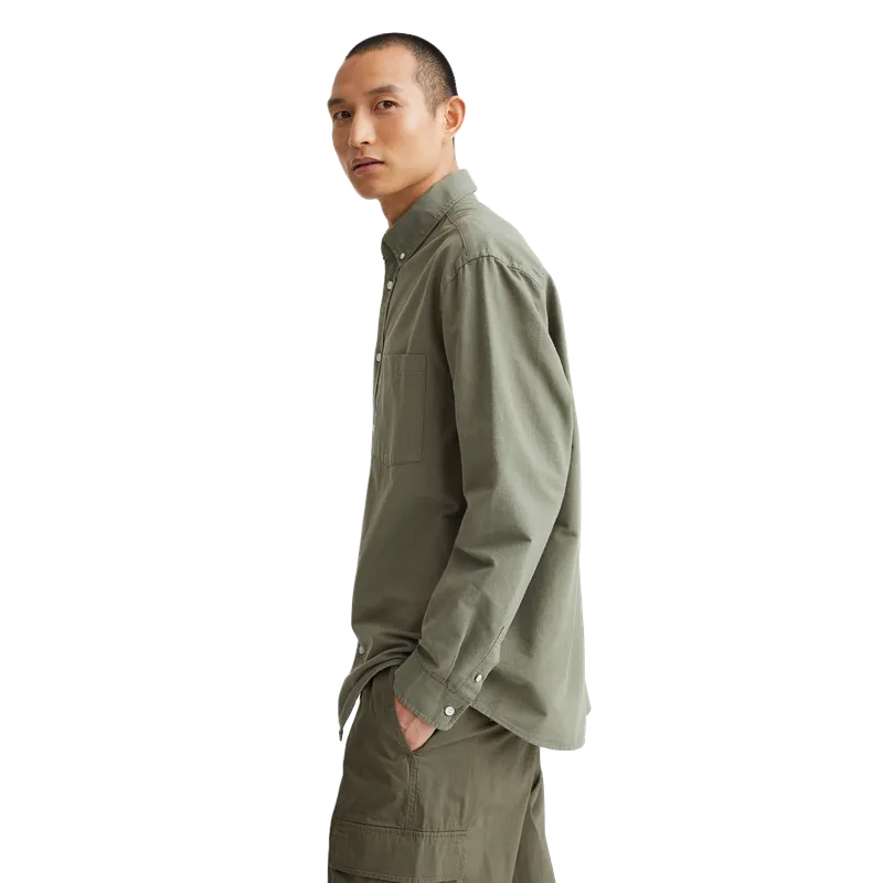 H&M Relaxed Fit Shirt, Khaki