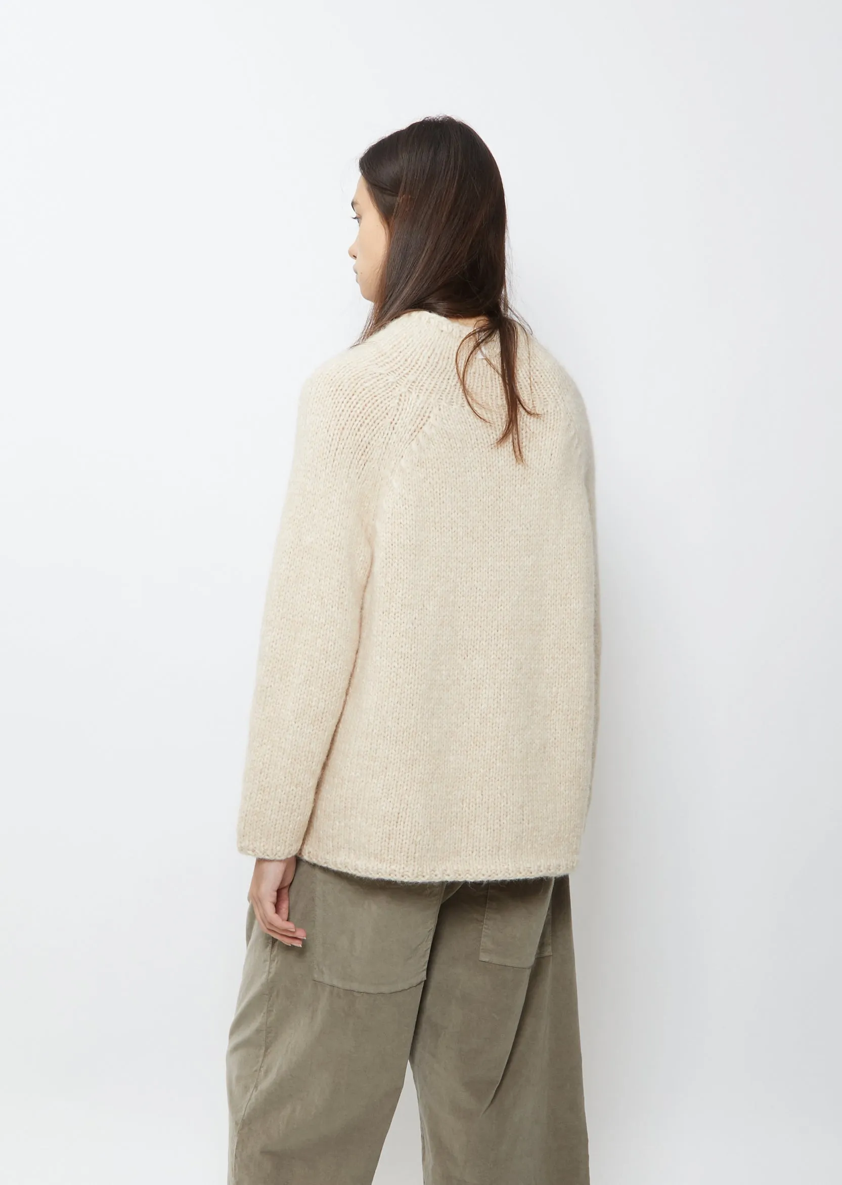 High-Neck Sweater — Cappuccino