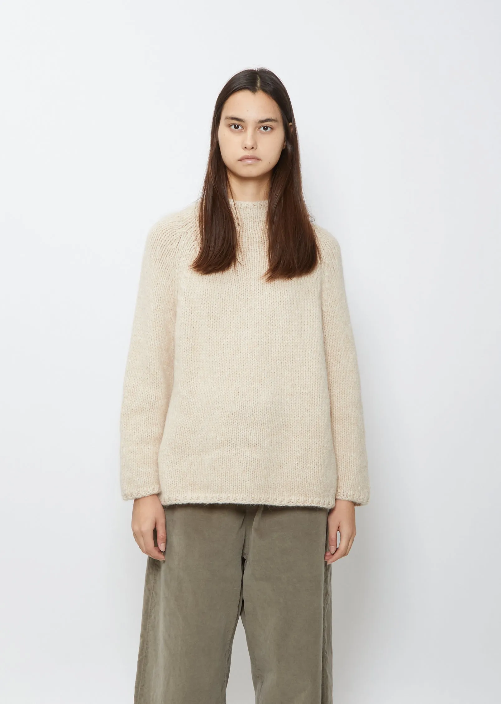 High-Neck Sweater — Cappuccino