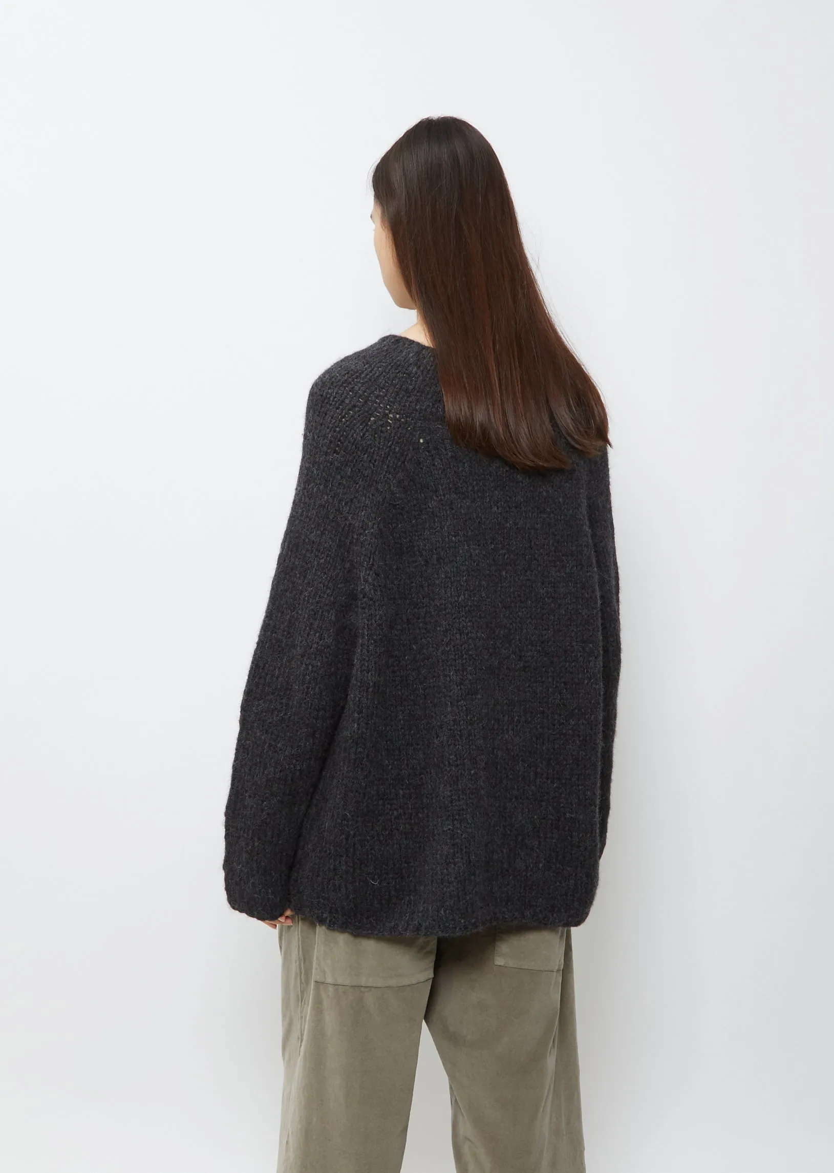 High-Neck Sweater— Charcoal