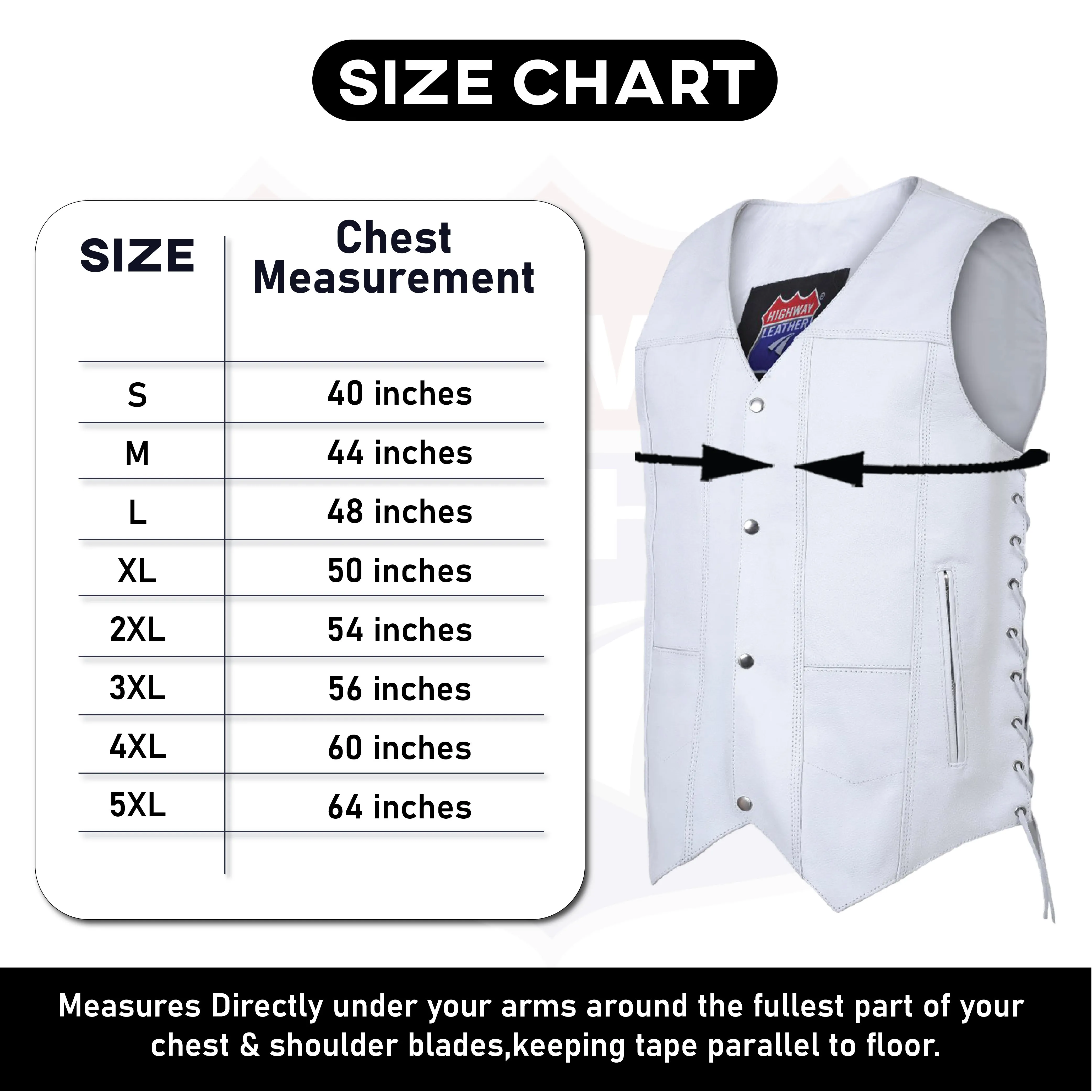 HL3540WHITE Men's Genuine White Leather 10 Pockets Motorcycle Biker Vest ANARCHY White SOA