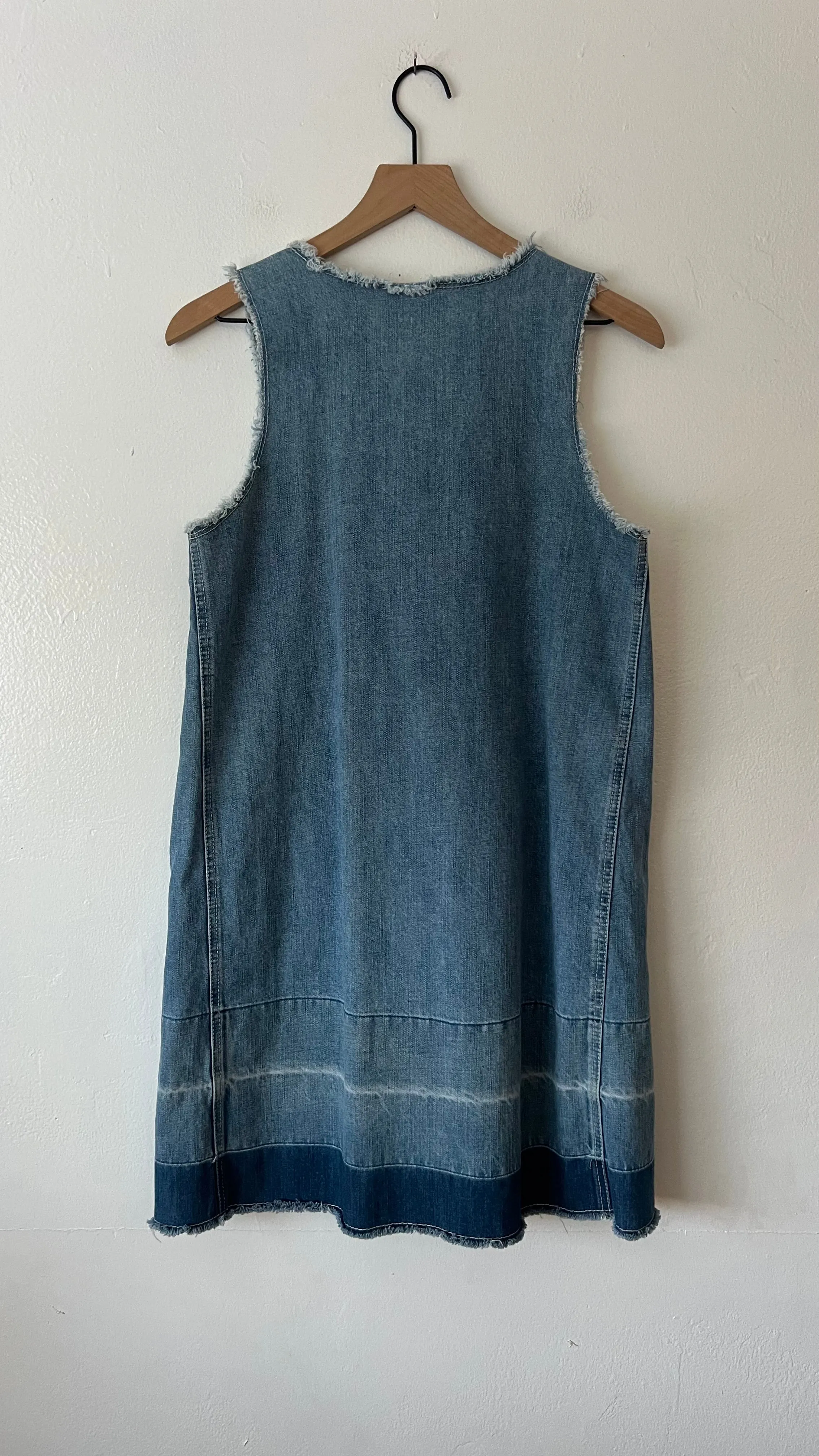 Holding Horses Denim Leaves Shift Dress