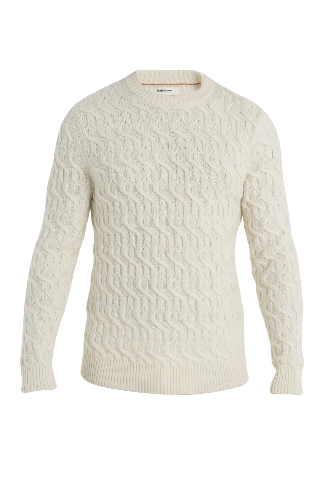 Icebreaker Merino Cable Knit Crewe Sweater (Men's) Undyed