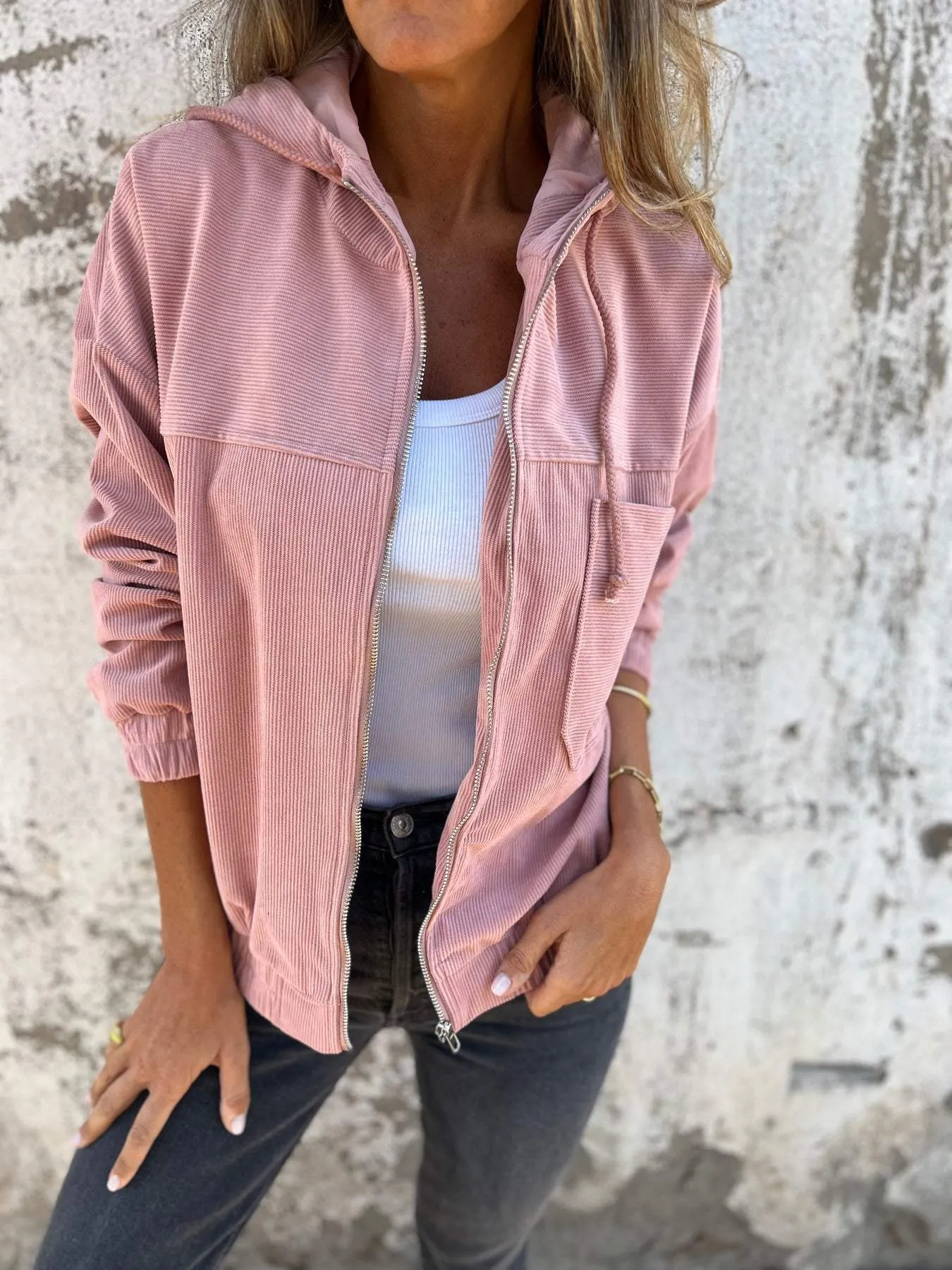 Ivyshape | Chic Hooded Jacket for Women