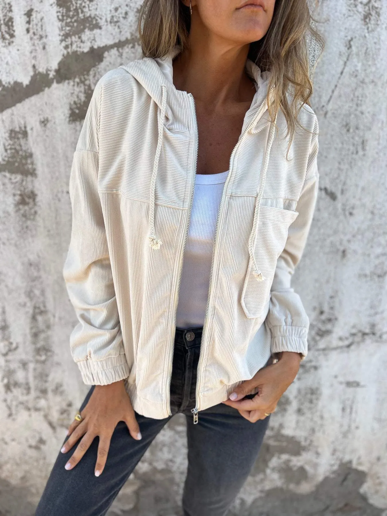 Ivyshape | Chic Hooded Jacket for Women