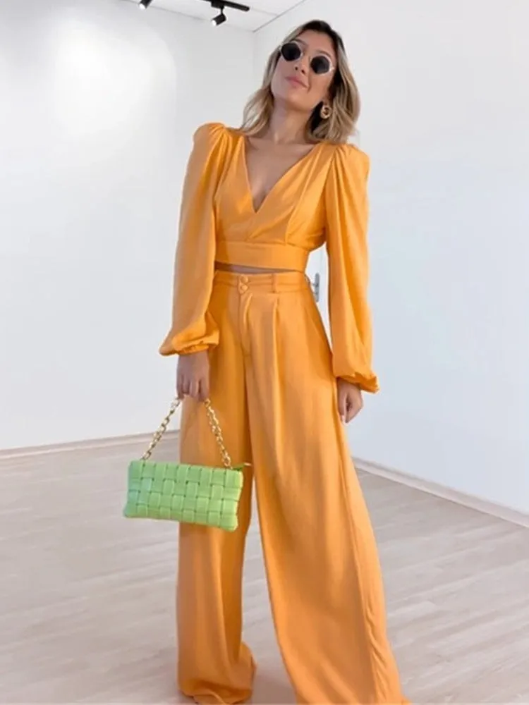 Jasmine | Orange two-piece set