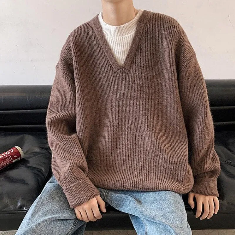 [Korean Style] 4 Colors Crocheted Wool Sweater