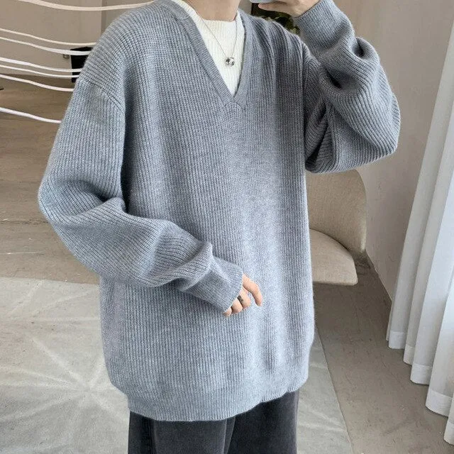 [Korean Style] 4 Colors Crocheted Wool Sweater