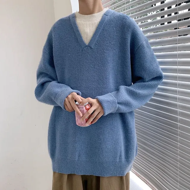 [Korean Style] 4 Colors Crocheted Wool Sweater