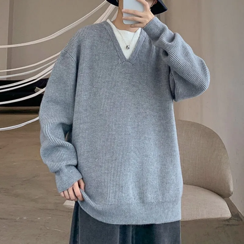 [Korean Style] 4 Colors Crocheted Wool Sweater