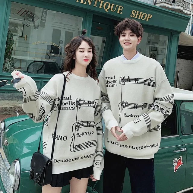 [Korean Style] A Piano Score Unisex Sweatshirts