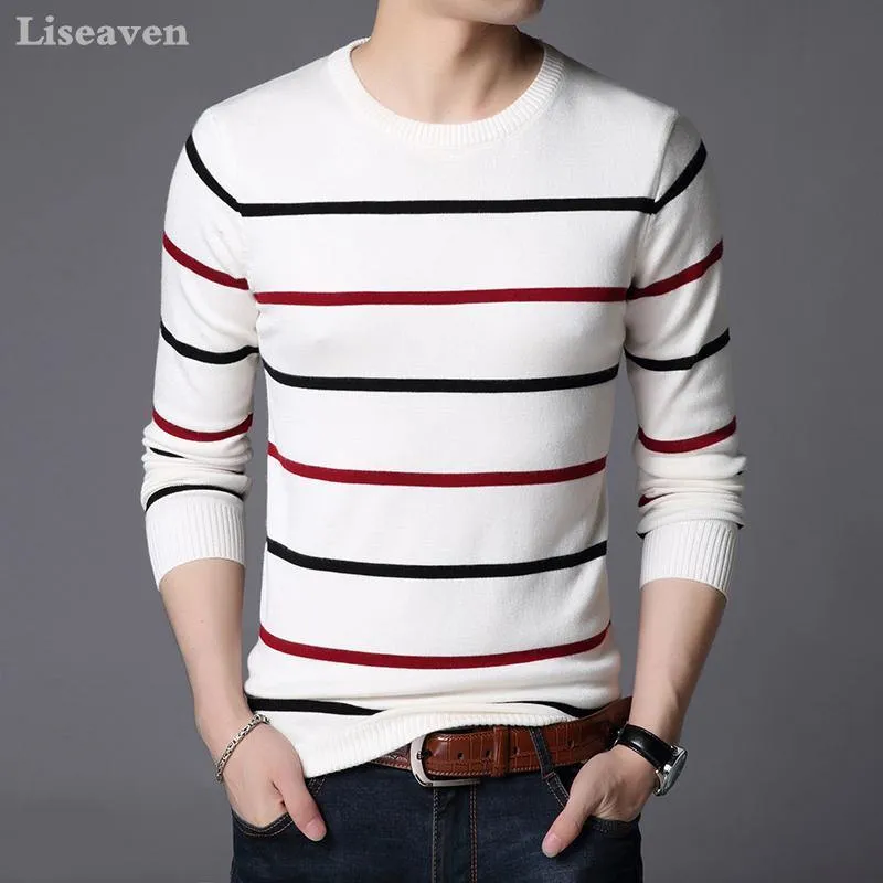 Liseaven Pullover Men Sweater Men Long Sleeve Shirt Mens Sweaters O Neck Pull Homme Male Knitwear