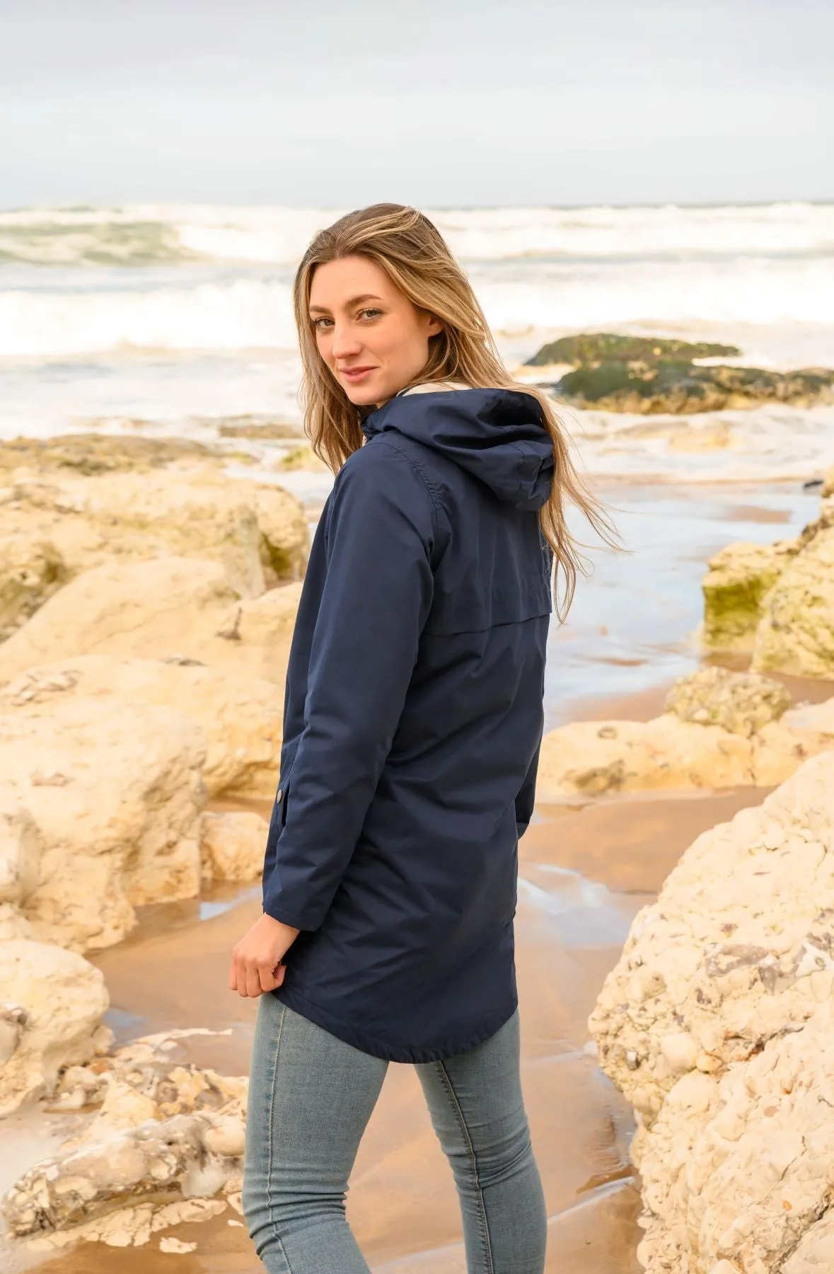 Long Beachcomber Jacket - Navy