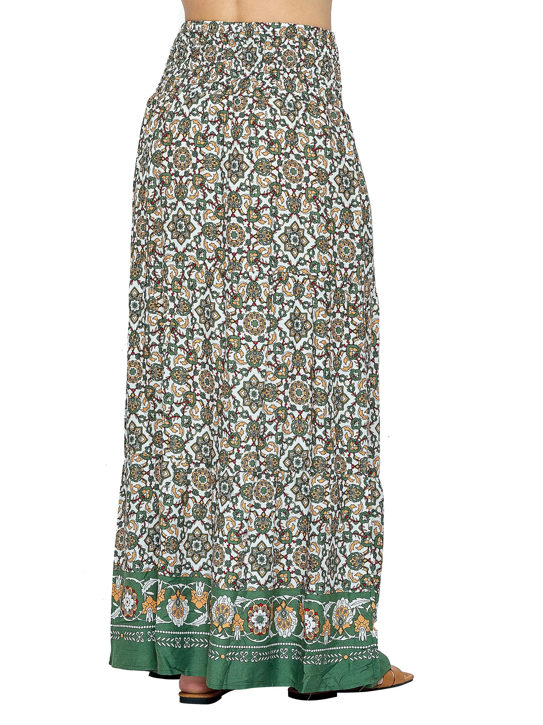 Long Skirt Boho Floral Pattern