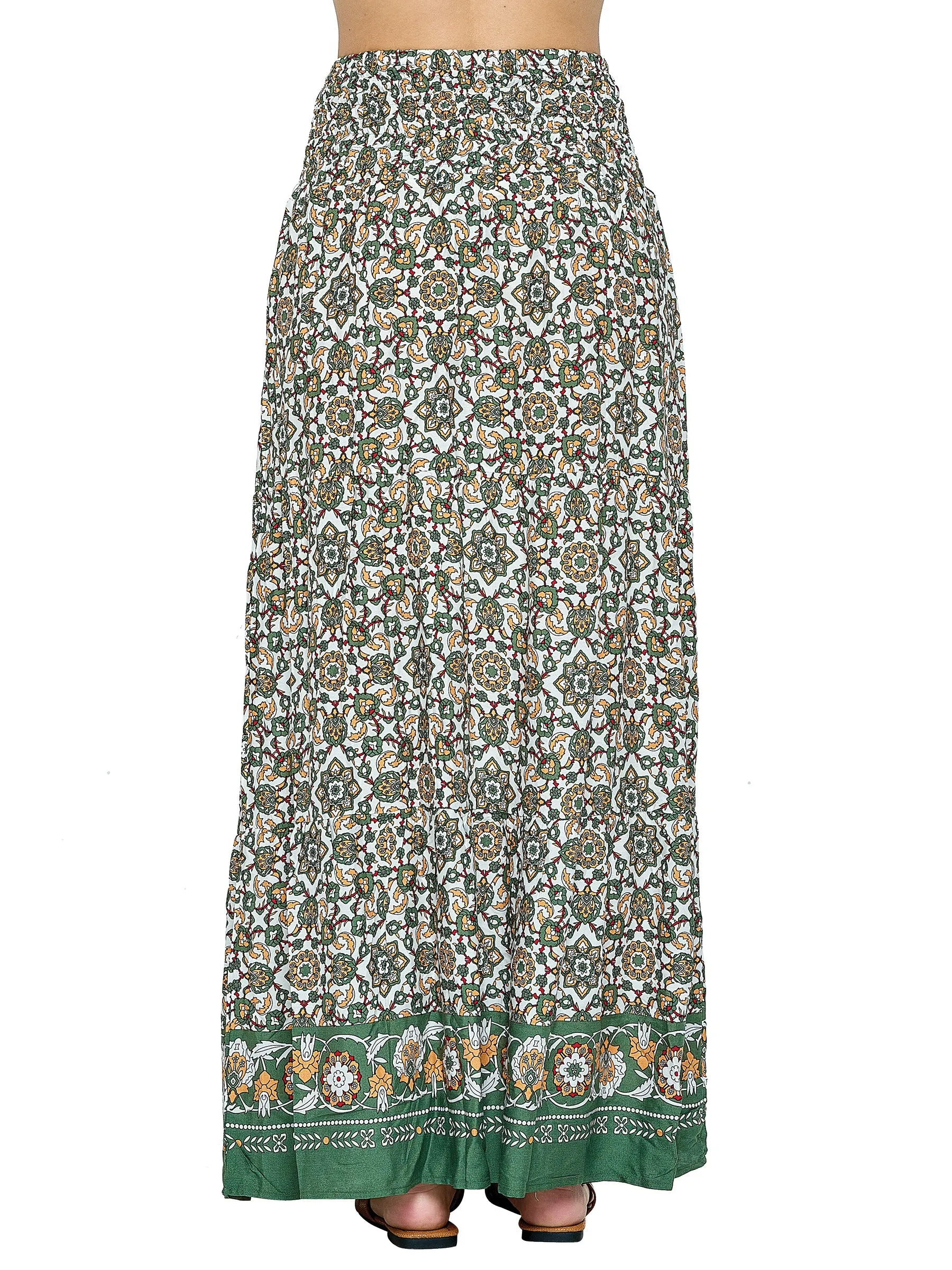 Long Skirt Boho Floral Pattern