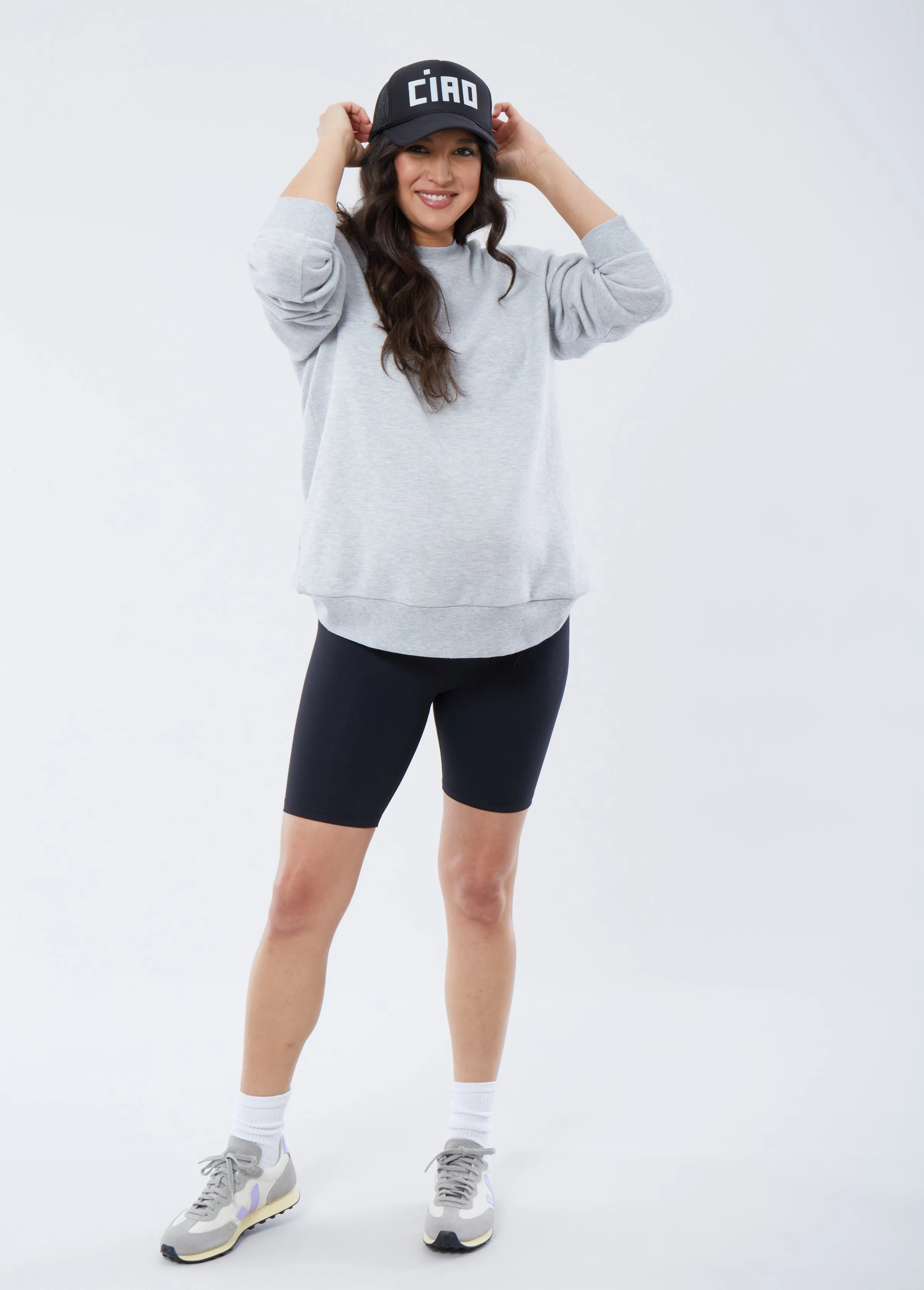 Mama Maternity Soft Knit Sweatshirt Gray