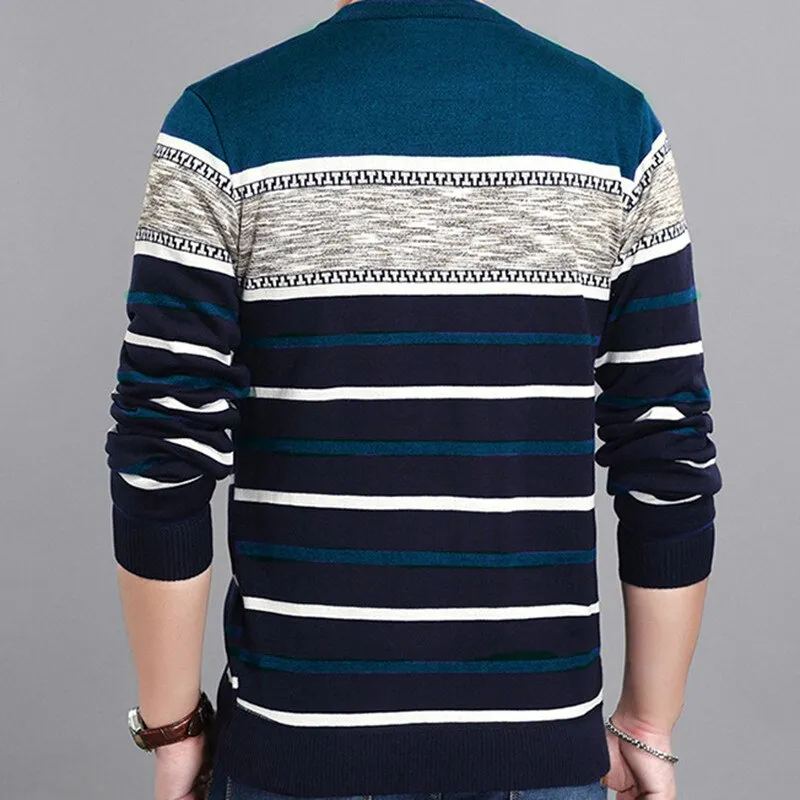 Men  Slim-fit Fashion Polo Sweater