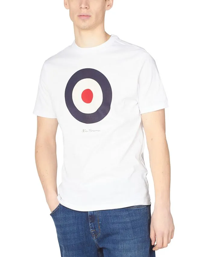 Men's Signature Target Ben Sherman Graphic Short Sleeve T-Shirt, White