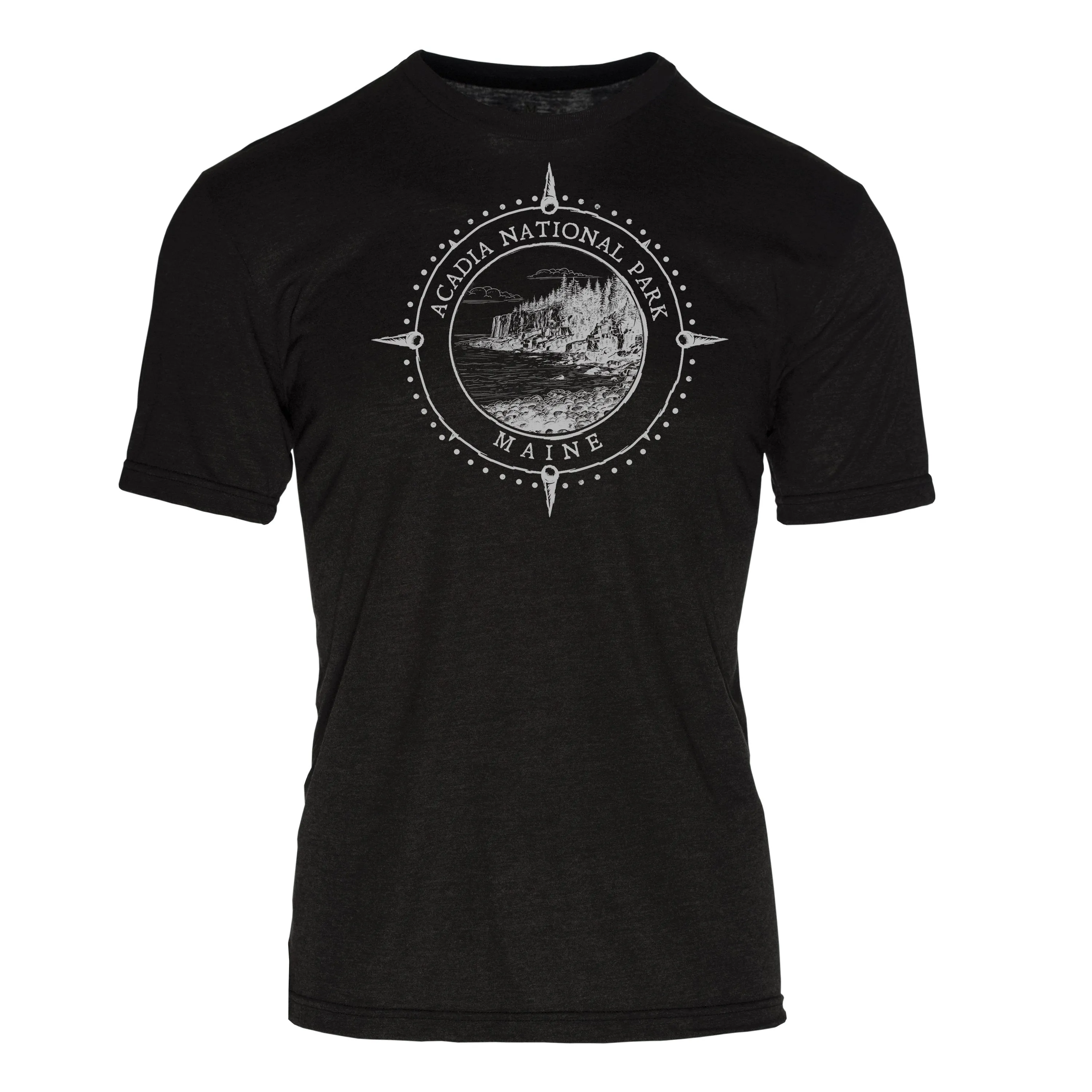 Minimalist Compass Acadia National Park REPREVE® Crew T-Shirt