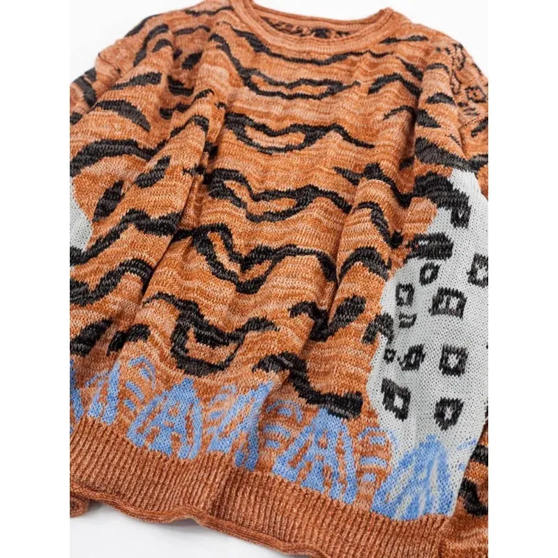 Printed Pattern Woolen Sweater