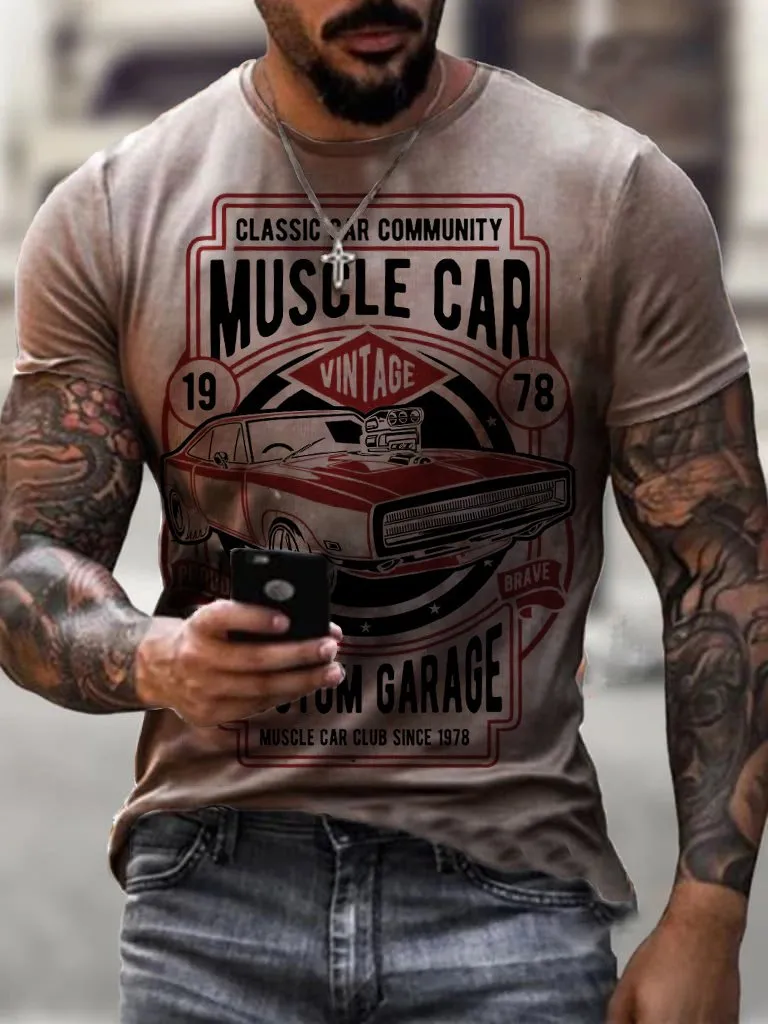 Retro Classic Car Community Printed T-Shirt